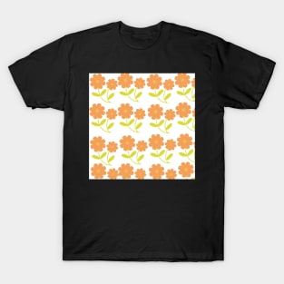 Orange flower pattern design T-Shirt